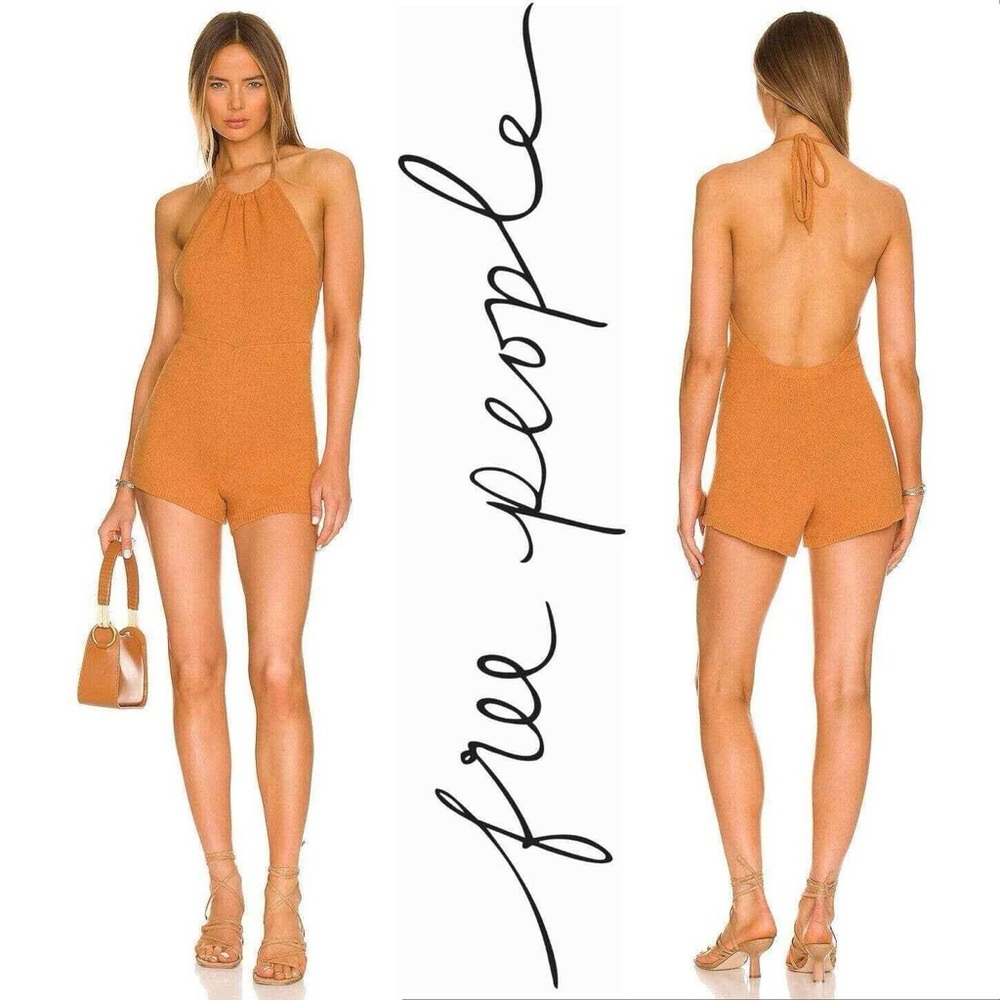 Free People SunTan Halter Romper